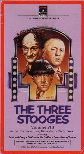 The Three Stooges Vol 8 Cash & Carry/No Census, No Feeling/Some More of Samoa (VHS)