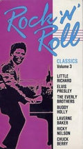 Vintage Rock 'n' Roll Classics Volume 3 VHS tape features Little Richard at the piano, alongside Elvis Presley and other legendary artists.
