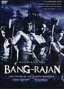 Warriors brandish axes on the Bang Rajan movie poster.
