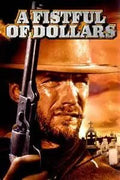 The movie poster features Clint Eastwood holding a revolver in "A Fistful of Dollars," a classic spaghetti western film.

