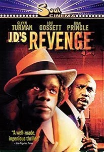 Movie poster for "J.D.'s Revenge" features Glynn Turman and Lou Gossett in a suspenseful thriller.
