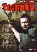 Samurai warrior holds his katana on the digitally remastered movie poster for Akira Kurosawa's "Yojimbo".
