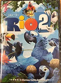 Rio 2 DVD cover features blue macaws in a jungle setting promoting this family animated movie.
