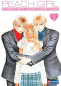 Browse the "Peach Girl Super Pop Love Hurricane, Volume 5" manga cover with three characters.

