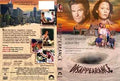 The "Disappearance" movie DVD cover features actors Harry Hamlin and Susan Dey, alongside a swirling vortex effect, advertising a mystery drama film set in a remote New Mexico town.
