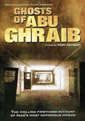 Movie poster displays the Ghosts of Abu Ghraib documentary about the notorious Iraqi prison.
