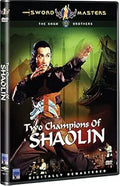 Shaw Brothers presents the Two Champions of Shaolin DVD cover featuring a martial artist in action pose.
