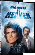 Michael Landon stars with Victor French on the DVD cover of Highway to Heaven's complete third season.
