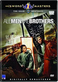 The "All Men Are Brothers" Shaw Brothers martial arts film DVD cover shows two horse-riding warriors.
