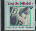 "Favorite Lullabies CD features baby blocks spelling "BABY" and advertises soothing songs for sleepyheads."
