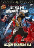 Man strikes a martial arts pose with a sword on the Kung Fu Executioner DVD cover.
