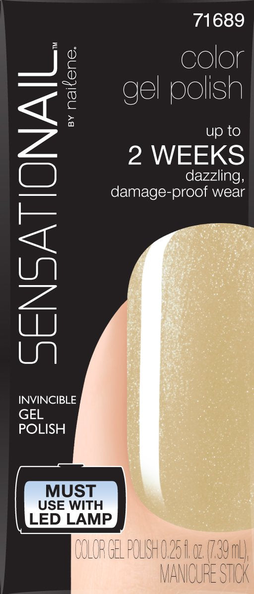 Sensationail Gel Polish, Little Gold Dress