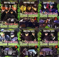 Shows six DVD covers of "The Green Hornet" featuring Bruce Lee, each depicting different scenes with the Green Hornet's car and logo.
