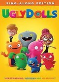 The UglyDolls Sing-Along Edition DVD cover features colorful, animated characters on a bright yellow background.
