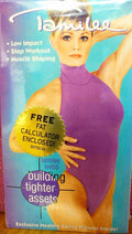 Tamilee Webb promotes her low-impact step workout and muscle shaping program on a vintage fitness DVD cover, promising a free fat calculator and a healthy eating planner.
