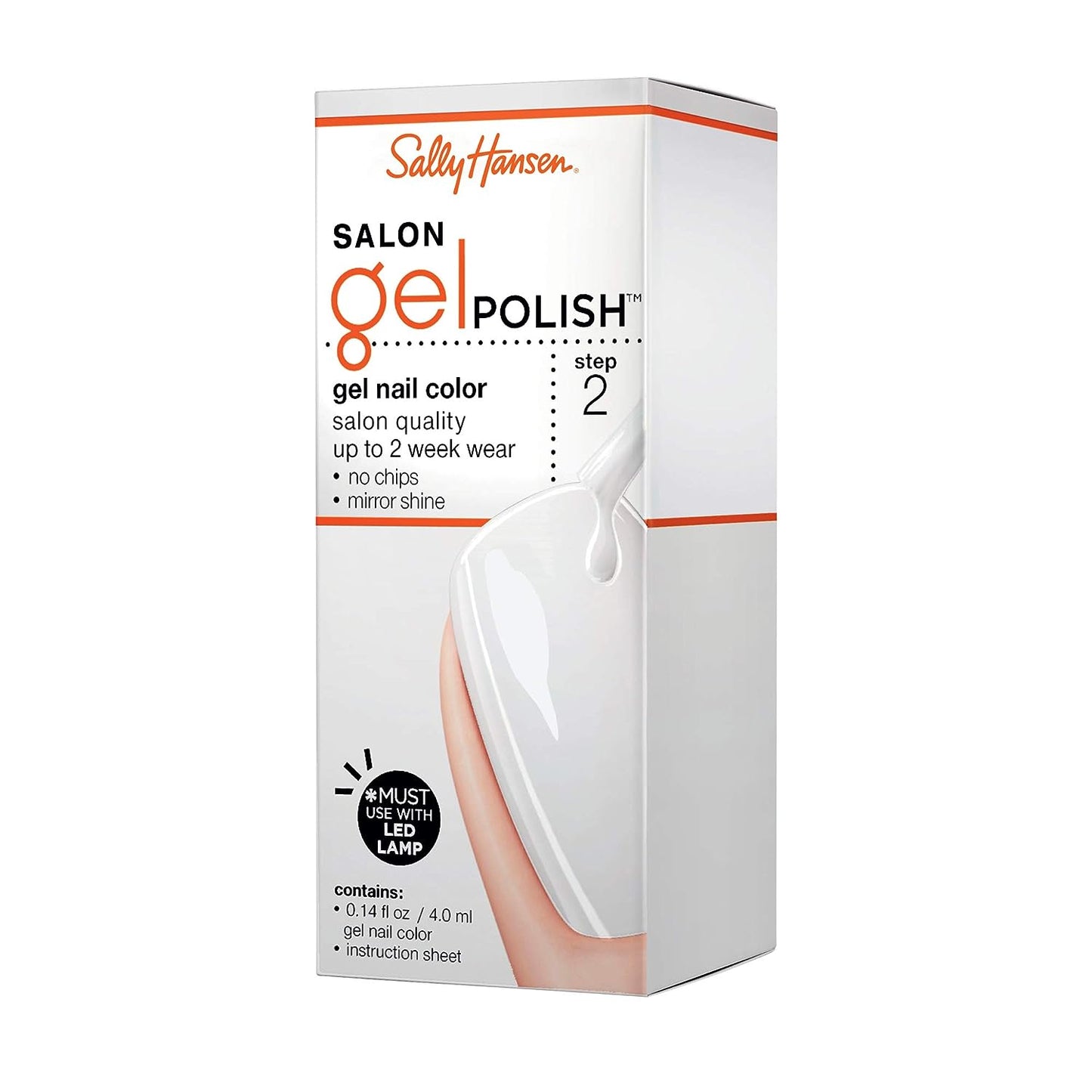 Sally Hansen Salon Pro Gel, White Away, 0.14 Fluid Ounce