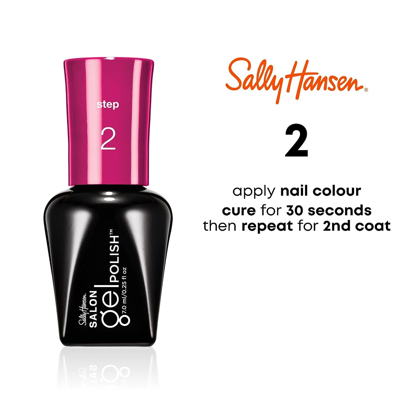 Sally Hansen Salon Gel Polish Nail Lacquer, Red My Lips, 0.14 Fl Oz
