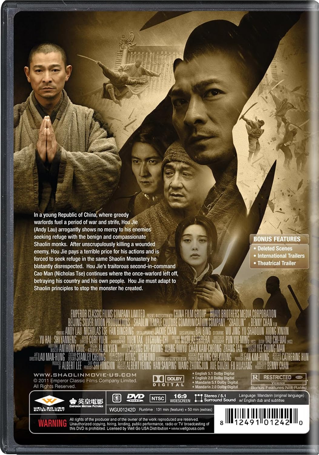 Shaolin (2011) – Andy Lau, Jackie Chan – Martial Arts Action DVD