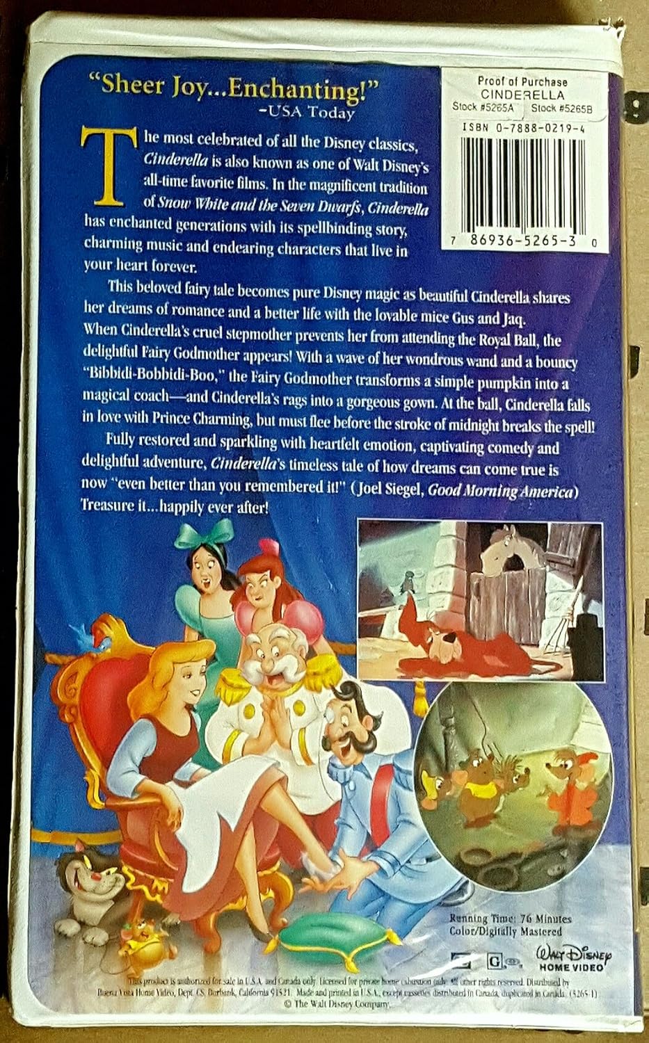 Cinderella (Walt Disney's Masterpiece) [VHS]