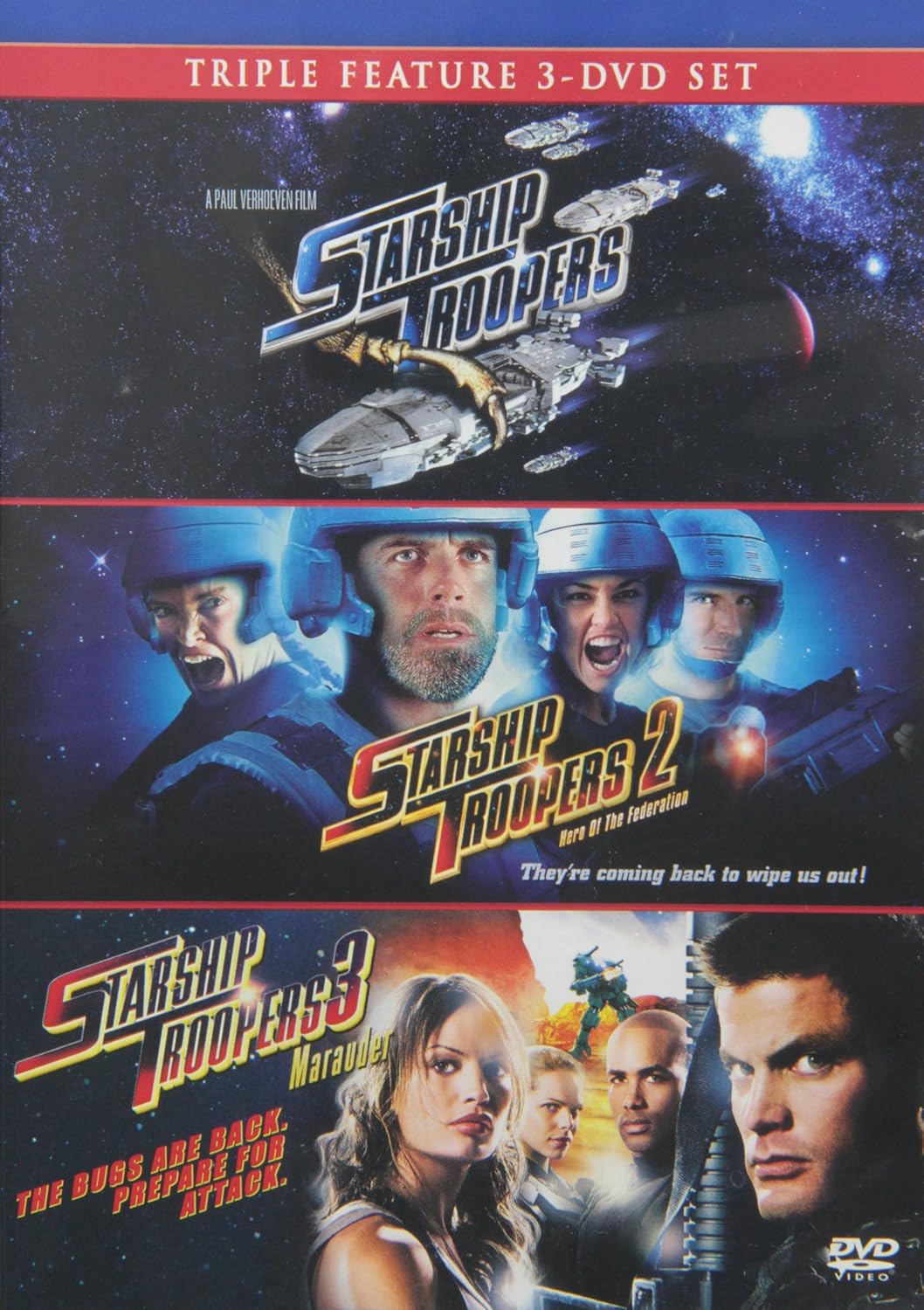 Starship Troopers / Starship Troopers 2: Hero of the Federation / Starship Troopers 3: Marauder - Set (DVD)