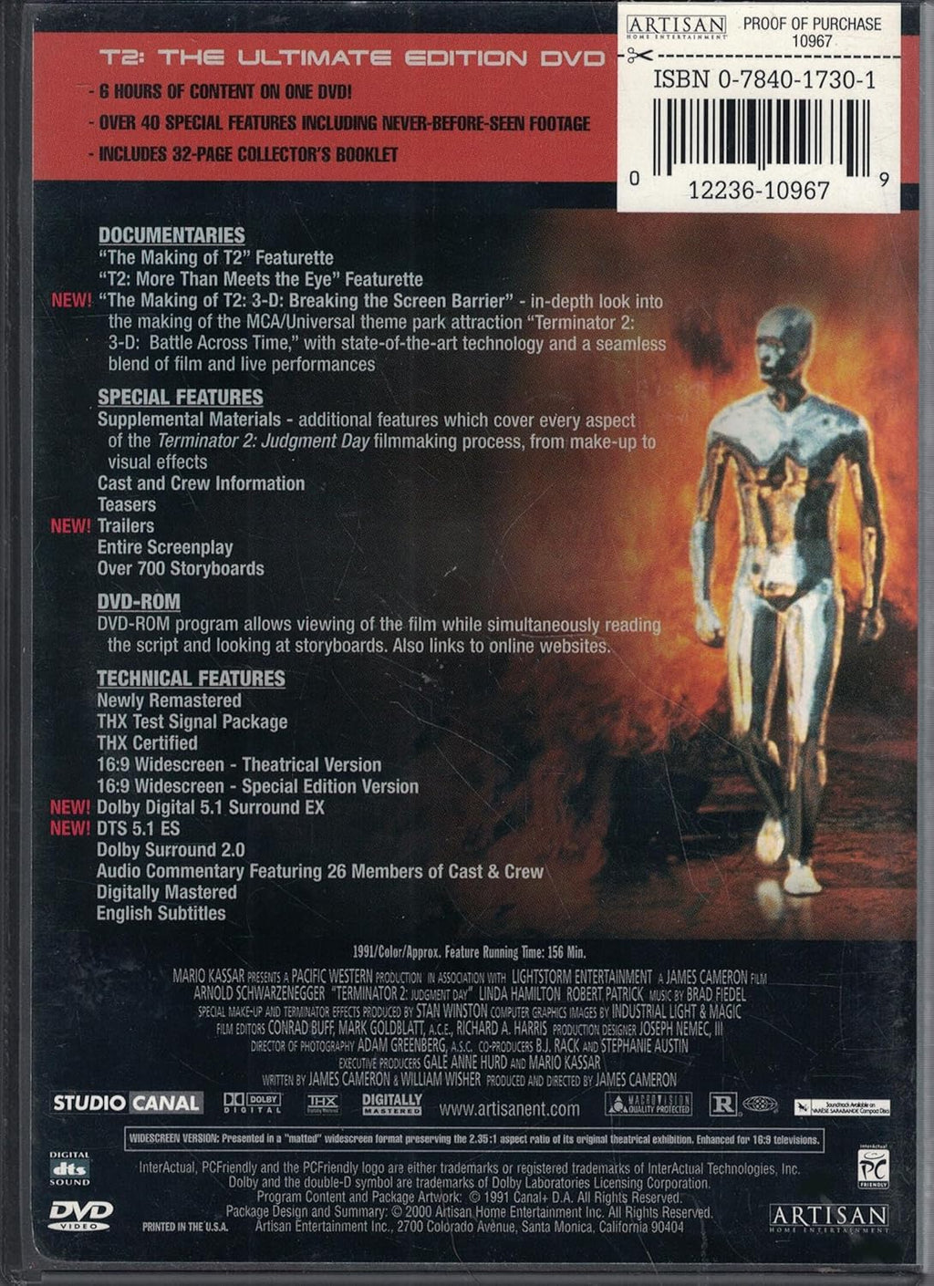 Terminator 2 - Judgment Day (The Ultimate Edition DVD)