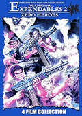 The Expendables 2 movie poster features armed action heroes in a dramatic shooting scene.
