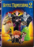 The Hotel Transylvania 2 movie poster features the animated characters standing together against a blue and orange background.

