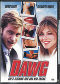 Denis Leary and Elizabeth Hurley star in the "DAWG" movie DVD cover, promising she's teaching this dog new tricks.
