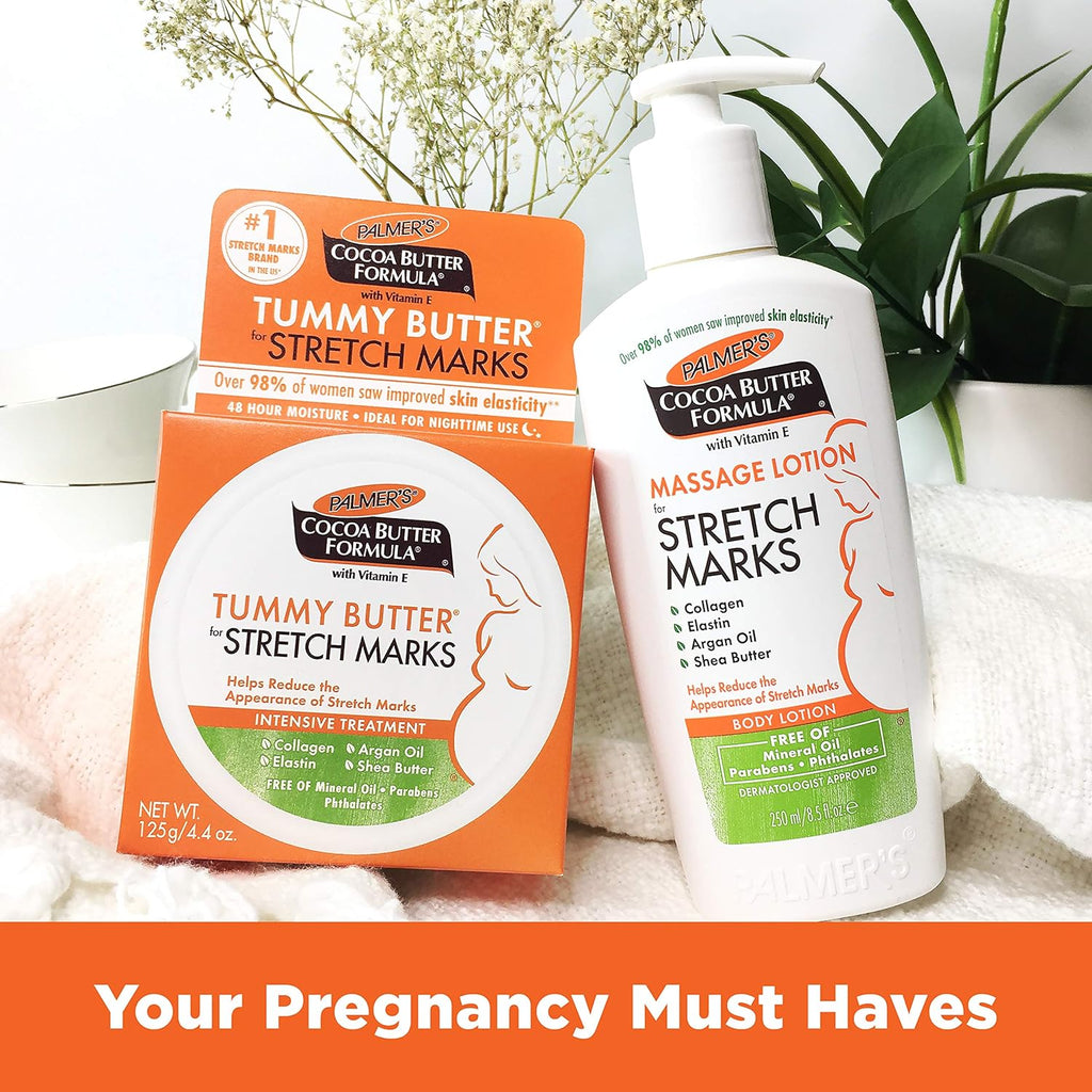 Palmer's Cocoa Butter Formula Massage Lotion For Stretch Marks with Vitamin E and Shea Butter Women Body Lotion, 8.5 Ounce (Pack of 2)