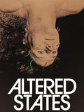 Movie poster for "Altered States" features an upside-down man with colorful wires connected to his face.
