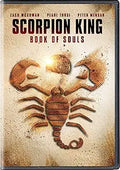 Scorpion King Book of Souls DVD cover features a stylized brown scorpion against a textured background.
