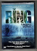 "The Ring" DVD cover features a screaming woman with open mouth for this scary horror movie.
