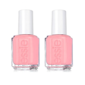 Two bottles of Essie nail polish display a soft, pastel pink color.
