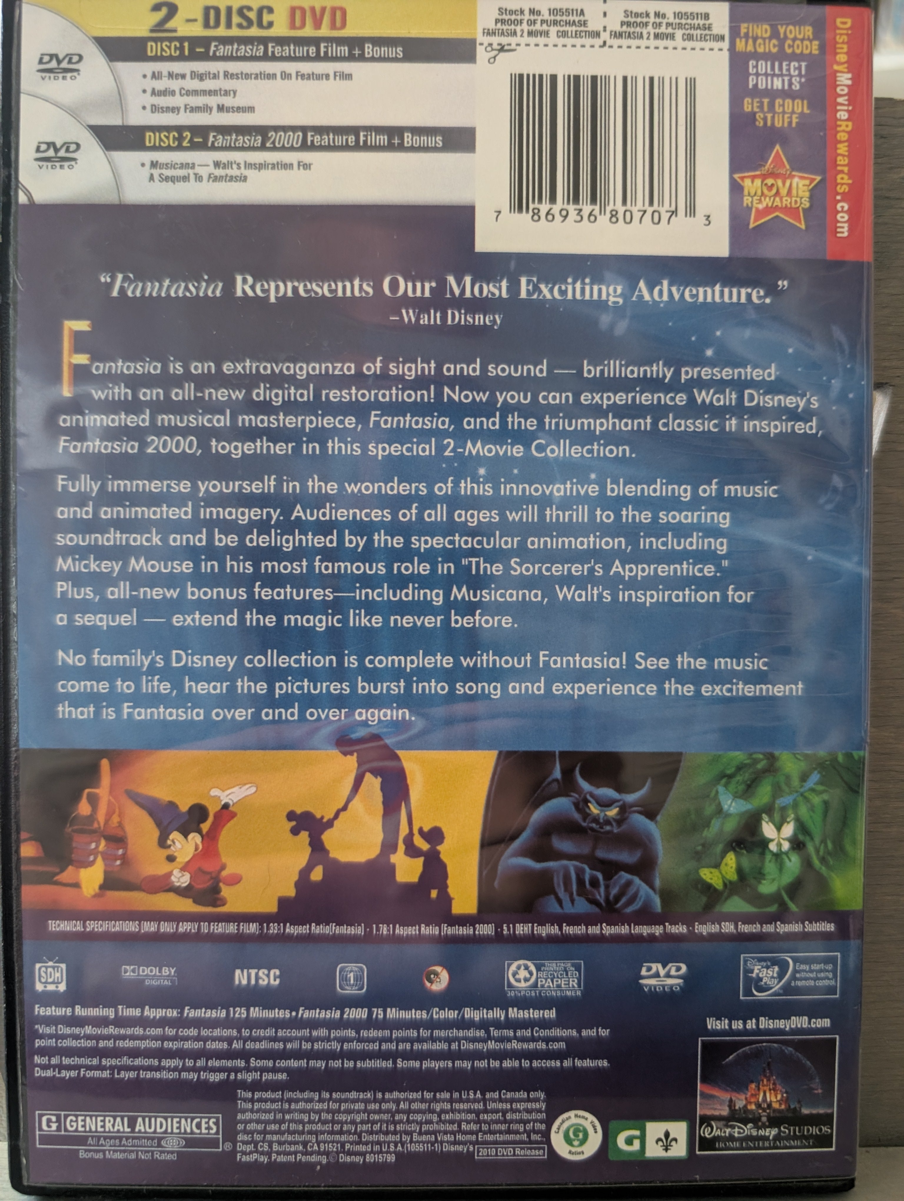 Disney Fantasia & Fantasia 2000 - Special Edition DVD