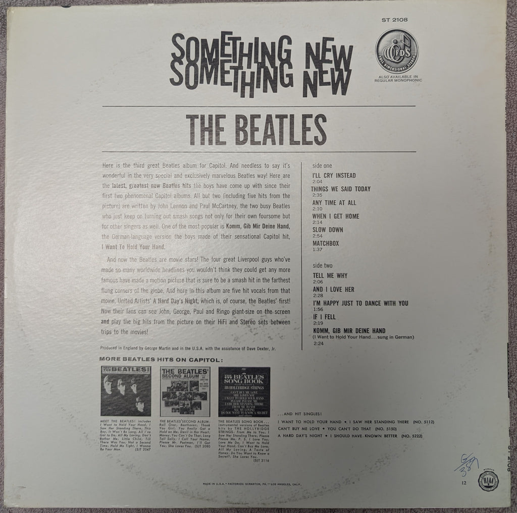 The Beatles - Something New - Used VG / VG+