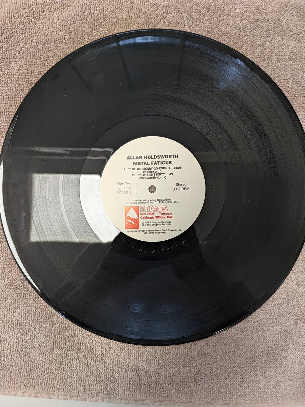 Allan Holdsworth With I.O.U. - Metal Fatigue - Used VG+