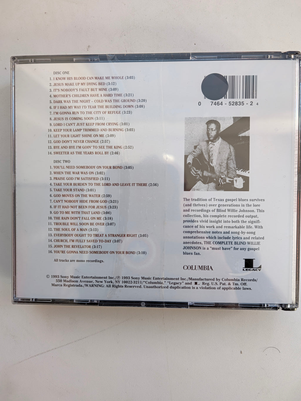 The Complete Blind Willie Johnson - CD New