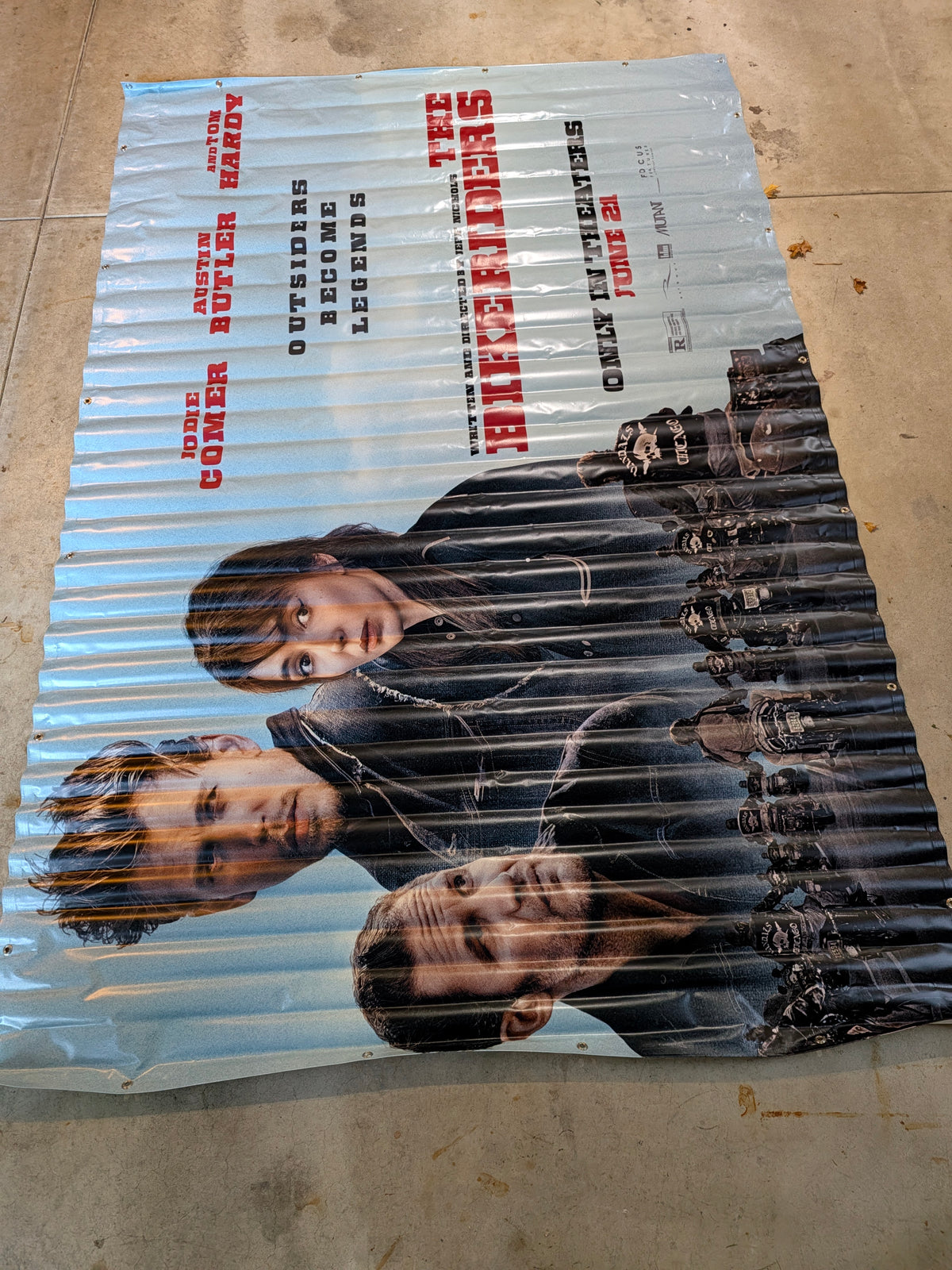 The Bikeriders 2024 Movie Theater Vinyl Banner 9x6 FT Tom Hardy Austin Butler