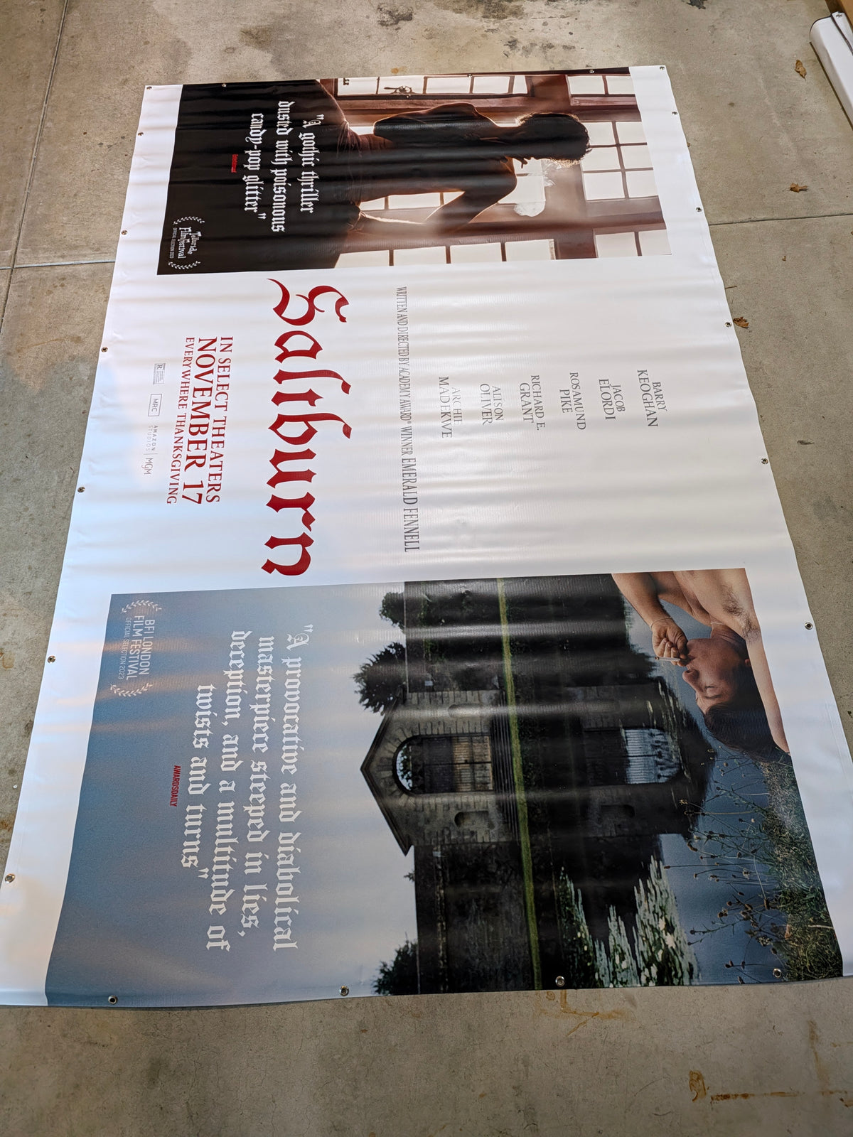 Saltburn 2023 Original Movie Theater Vinyl Banner 9x6 FT Jacob Elordi