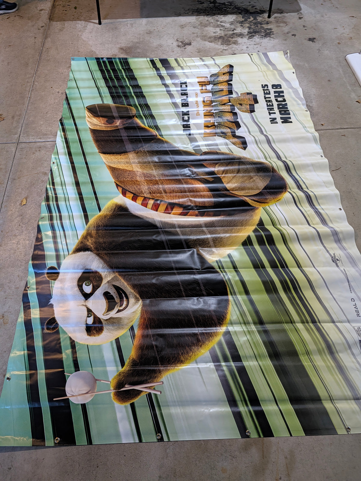 Kung Fu Panda 4 2024 Original Movie Theater Vinyl Banner 9x6 FT DreamWorks