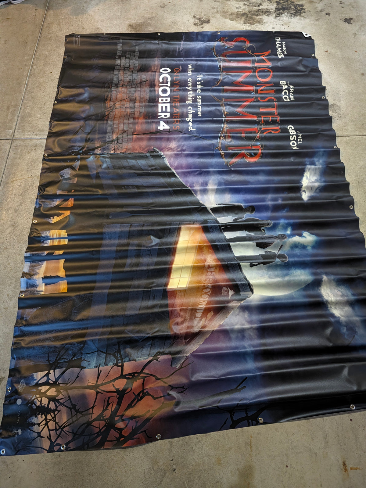 Monster Summer 2024 Original Movie Theater Vinyl Banner 9x6 FT Mel Gibson