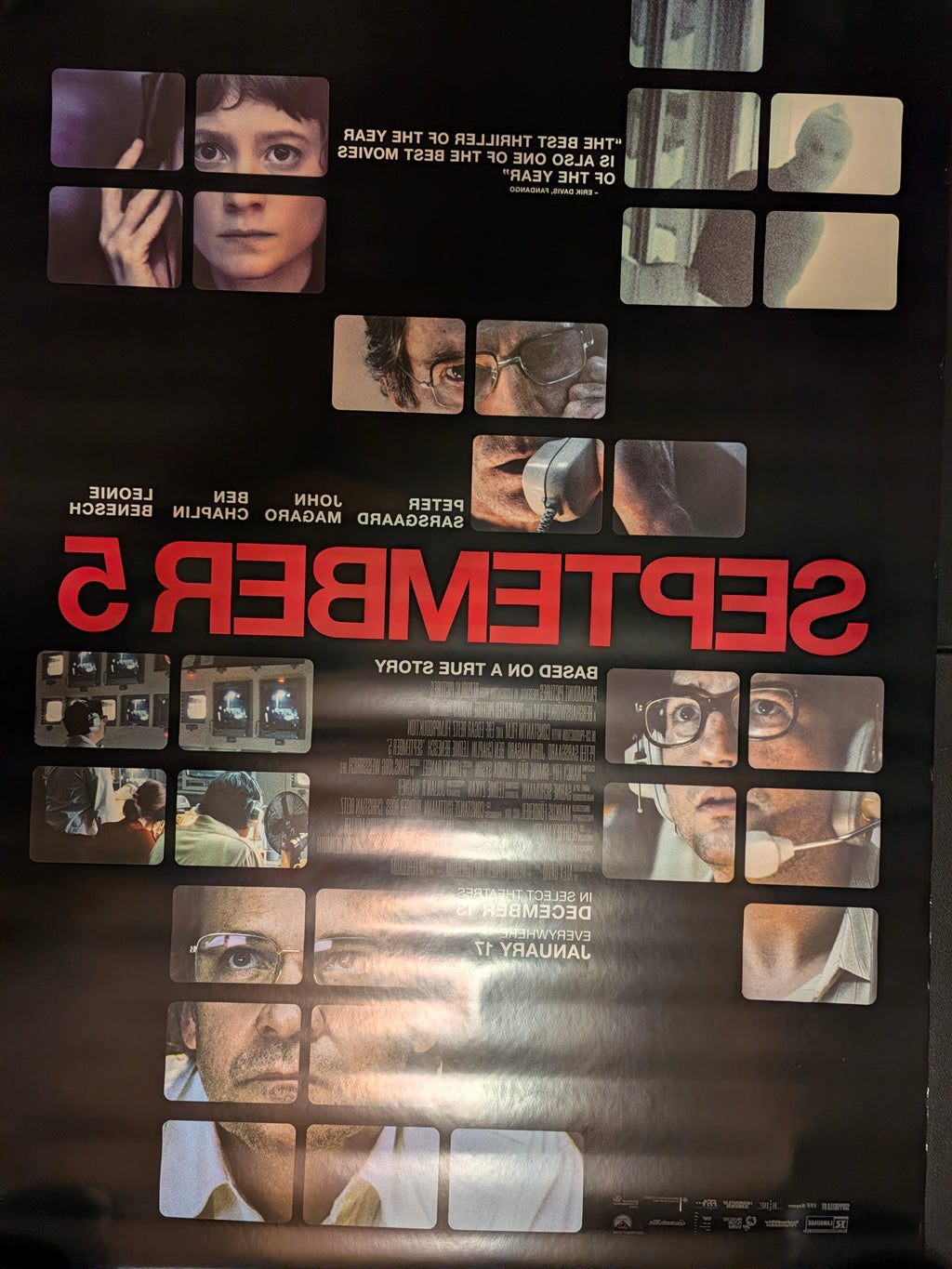 September 5 2024 Original Double Sided Movie Poster 27x40 Peter Sarsgaard