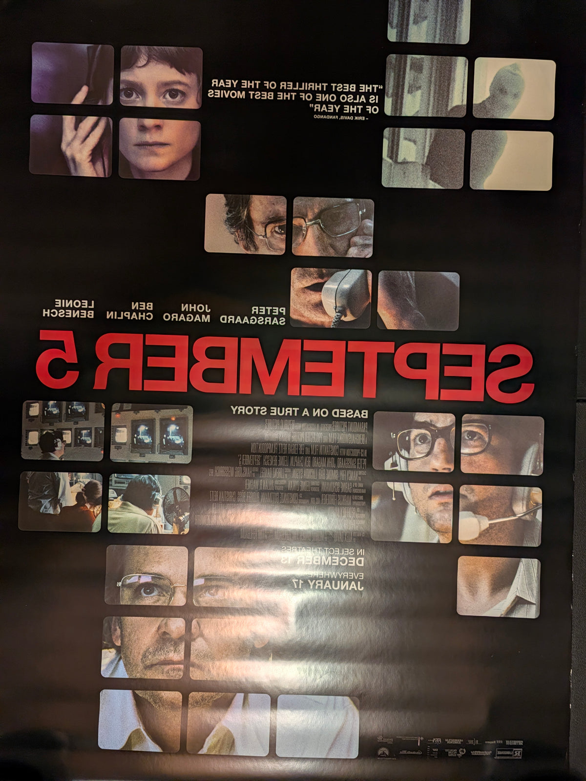 September 5 2024 Original Double Sided Movie Poster 27x40 Peter Sarsgaard