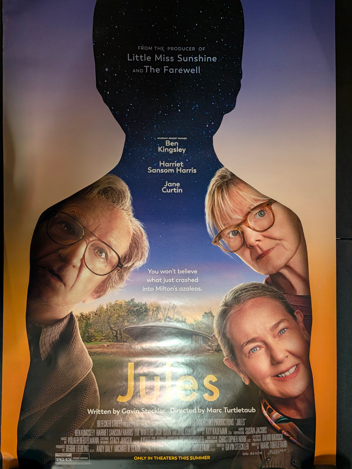 Jules 2023 Original Double Sided Movie Poster 27x40 Ben Kingsley Sci Fi