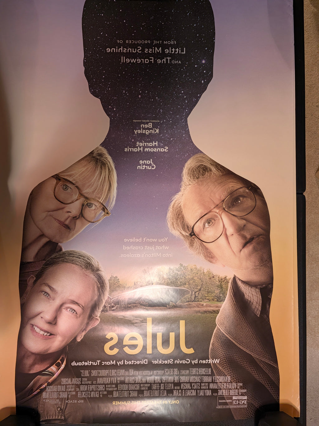 Jules 2023 Original Double Sided Movie Poster 27x40 Ben Kingsley Sci Fi