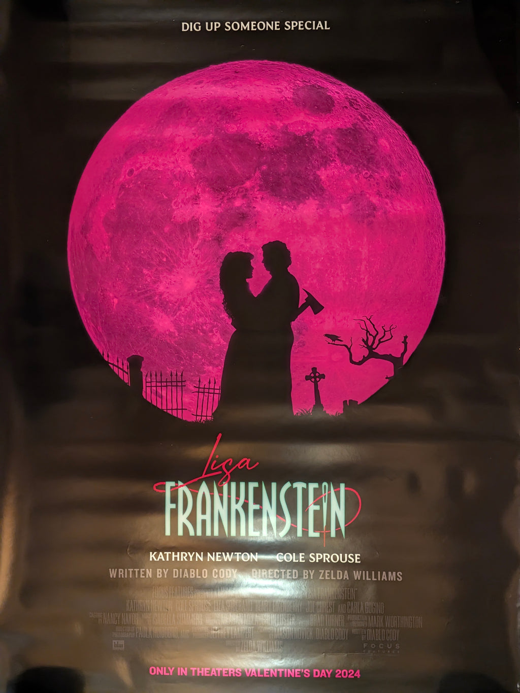 Lisa Frankenstein 2024 Original Double Sided Movie Poster 27x40 Horror