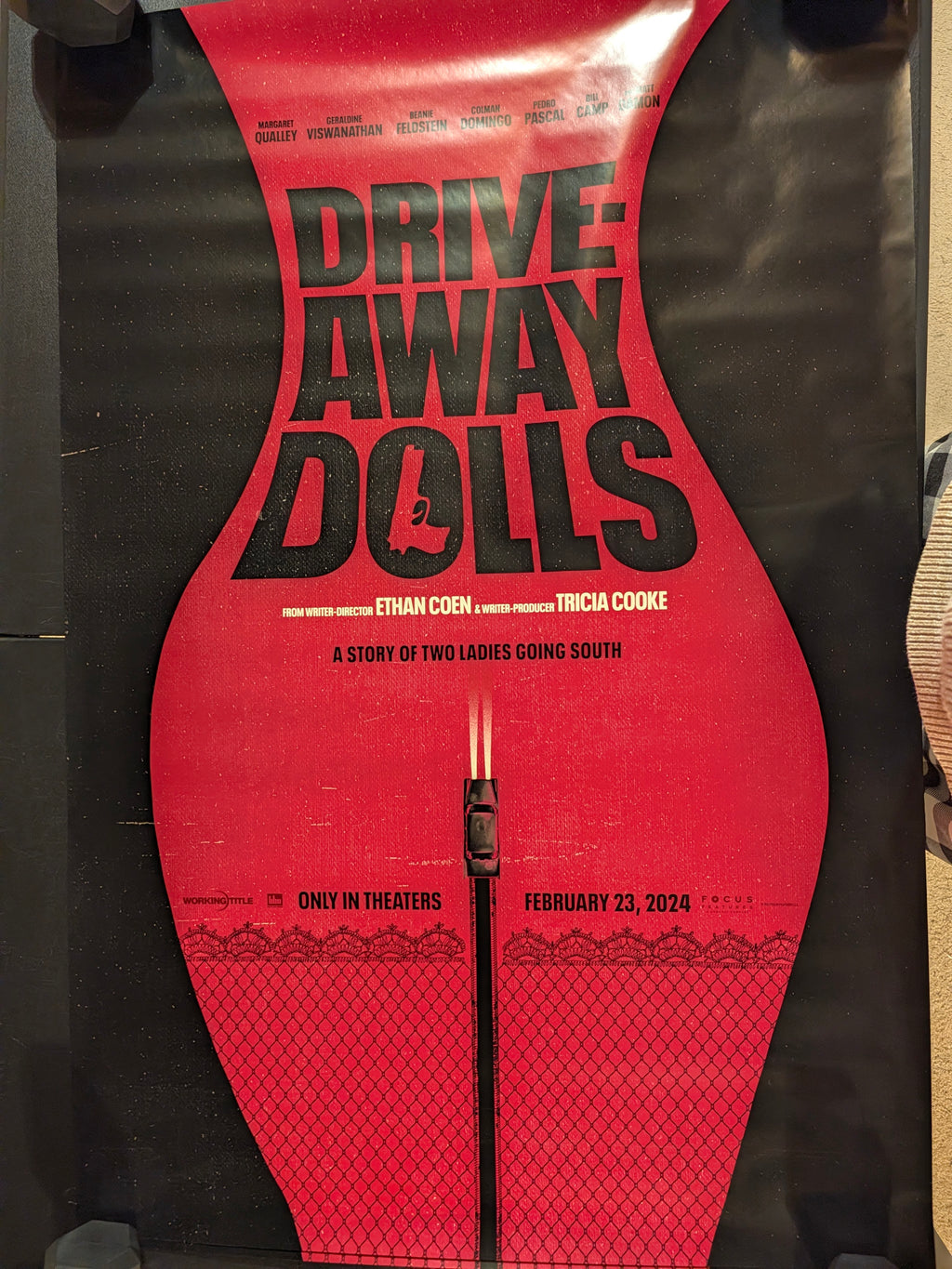 Drive-Away Dolls 2024 Double Sided Movie Poster 27x40 Ethan Coen Pedro Pascal