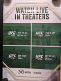 UFC 30th Anniversary 2023 Double Sided Theater Poster UFC 291 292 293 294