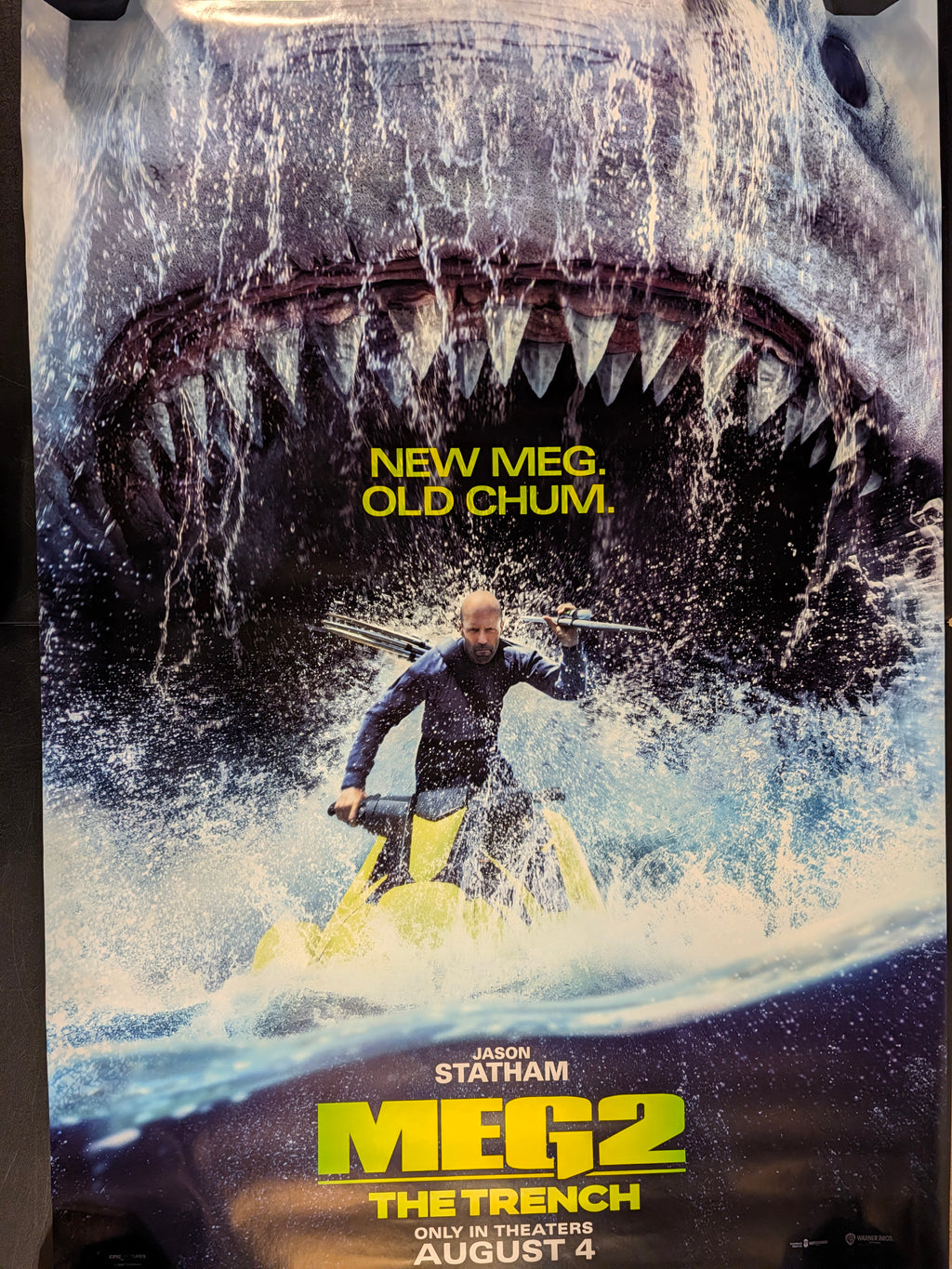 Meg 2 The Trench 2023 Original 27x40 Double Sided Movie Poster Jason Statham