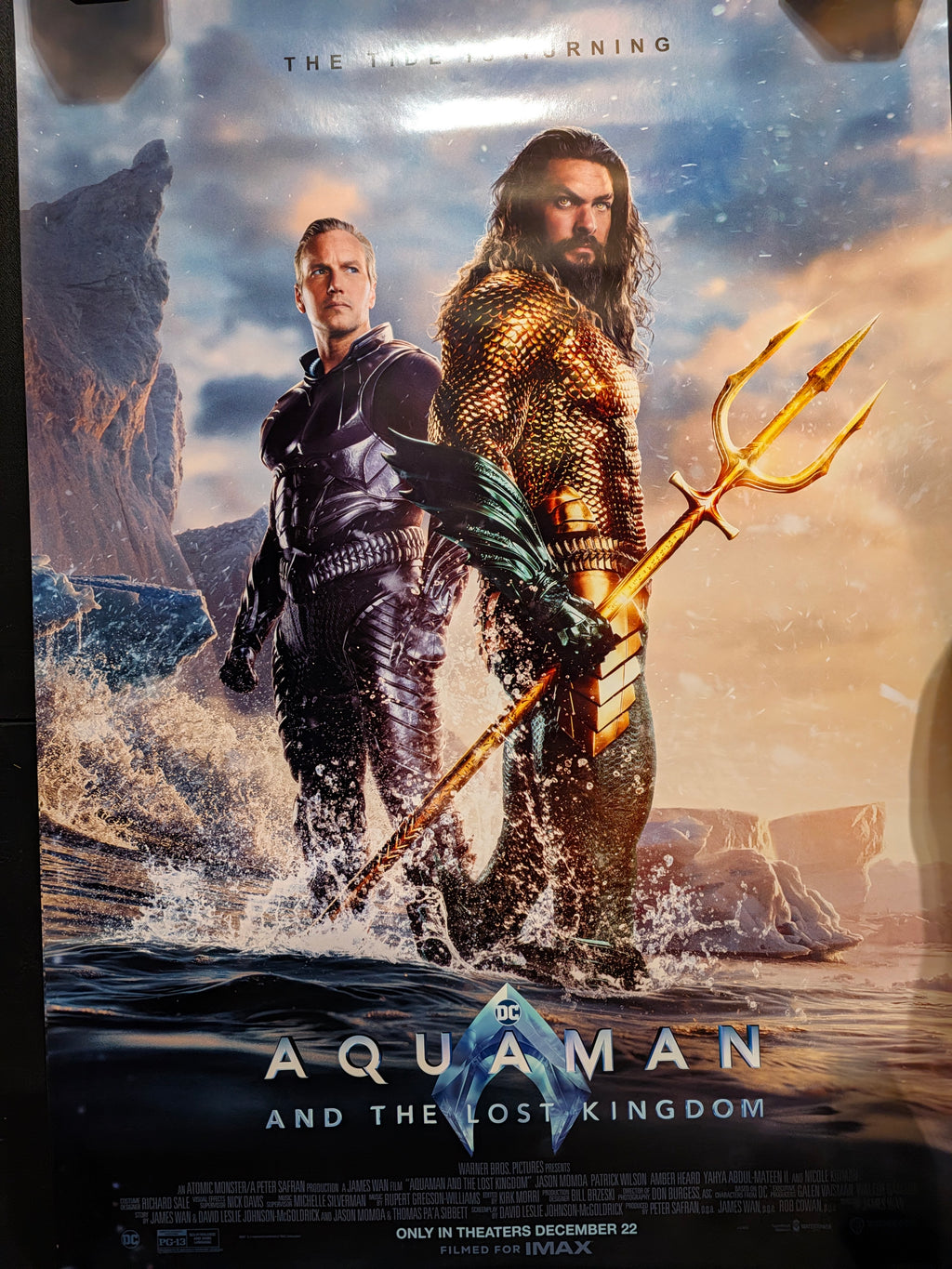 Aquaman Lost Kingdom 2023 Original 27x40 Double Sided Movie Poster Jason Momoa